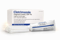 Clotrimazole textura cremosa en primer plano, fácil aplicación vaginal