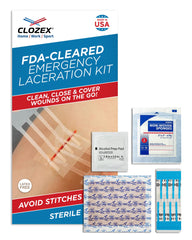 Clozex frente del empaque mostrando el kit compacto y portátil, listo para emergencias