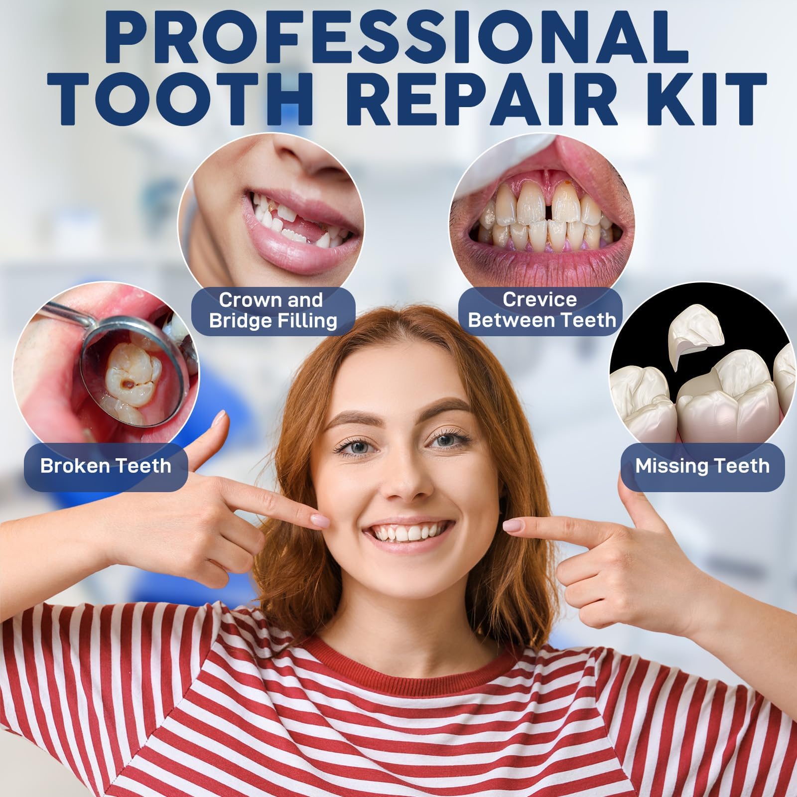 CLYVO chip moldeable en primer plano para recrear contornos dentales