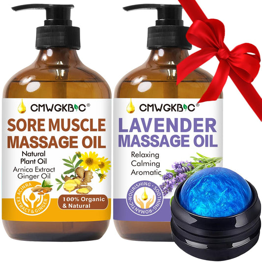CMWGKBC envase frontal del set de aceites mostrando ingredientes naturales y beneficios