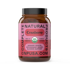 Complete Natural Products envase frontal mostrando cápsulas y beneficios