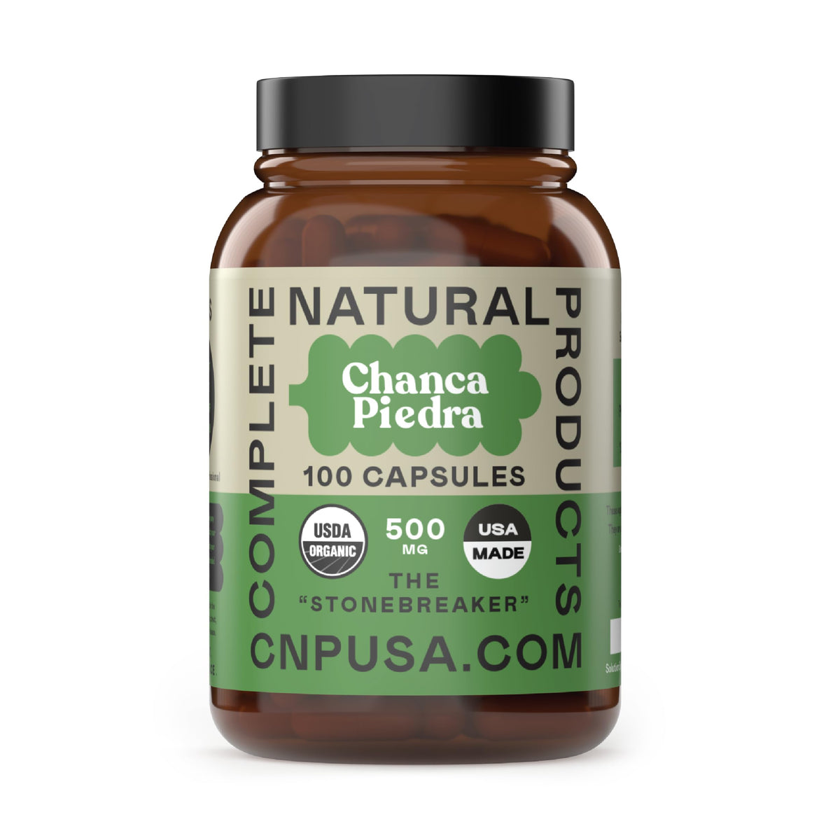 Complete Natural Products envase frontal mostrando nombre y dosificación, confianza visual