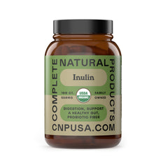 Complete Natural Products envase frontal mostrando cápsulas y beneficios