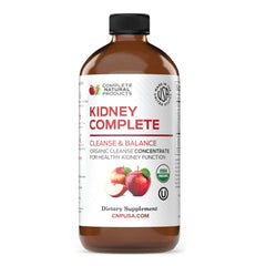 Complete Natural Products frasco frontal mostrando etiqueta y tamaño, confianza de marca