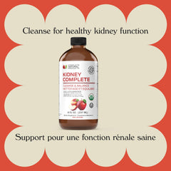 Close-up del líquido Kidney Complete de Complete Natural Products que muestra su textura y mezcla fácil