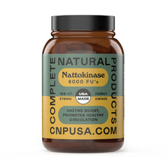 Complete Natural Products frasco frontal de nattokinase 100 cápsulas beneficiando la confianza