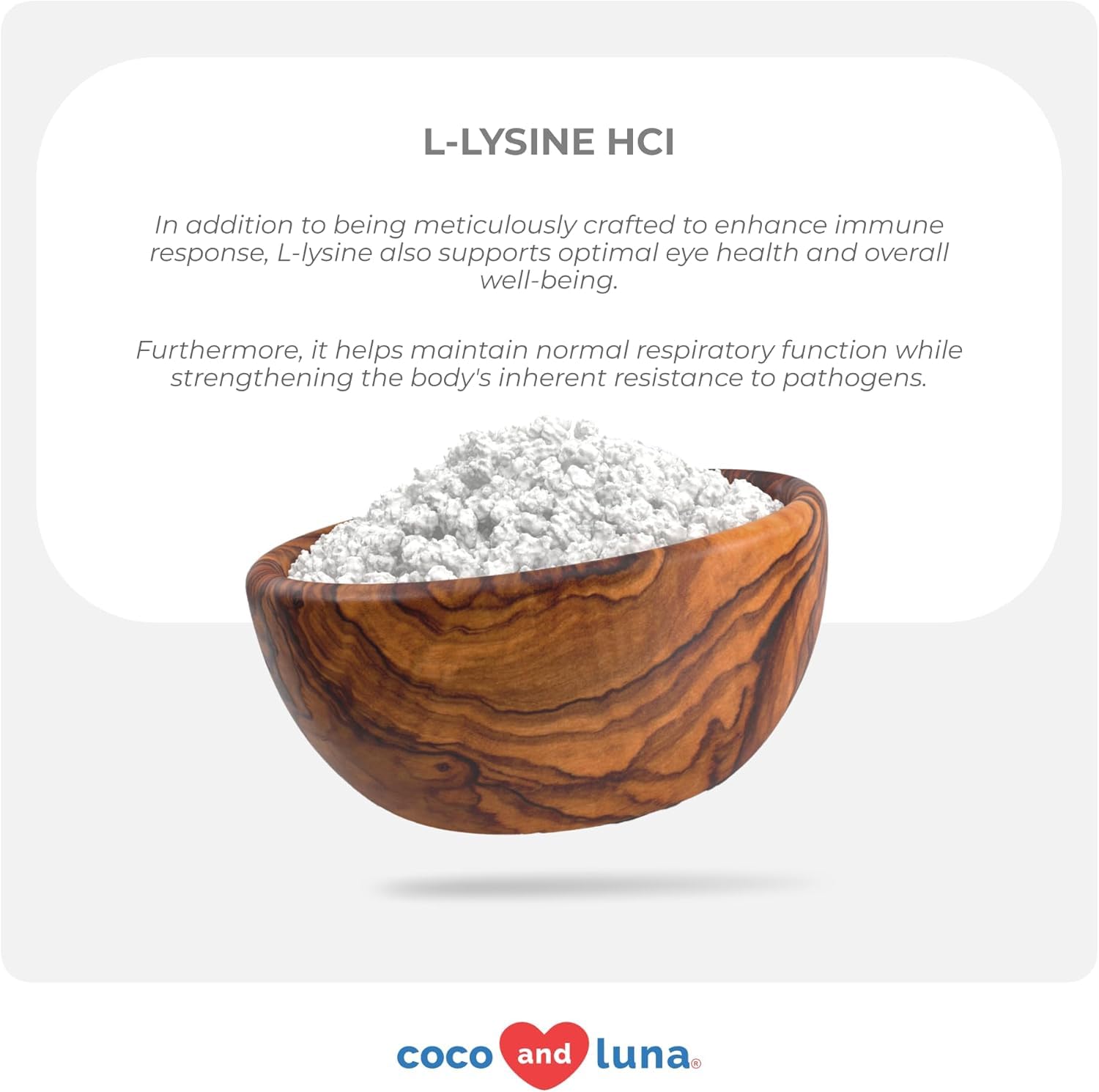 Coco and Luna etiqueta con ingredientes y certificaciones, transparencia y confianza de calidad