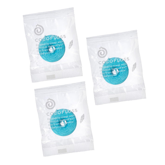 Cocolab Cocofloss pack frontal de 3 recambios con aroma a menta y beneficio ecológico