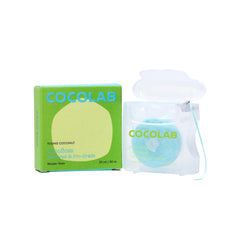 Cocolab Cocofloss dispensador frontal mostrando diseño reutilizable y fácil acceso