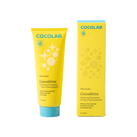 Cocolab Cocoshine tubo frontal Pina Colada mostrando diseño y beneficio visual