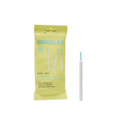 Cocolab empaque frontal mostrando 25 cepillos reutilizables y ventajas prácticas