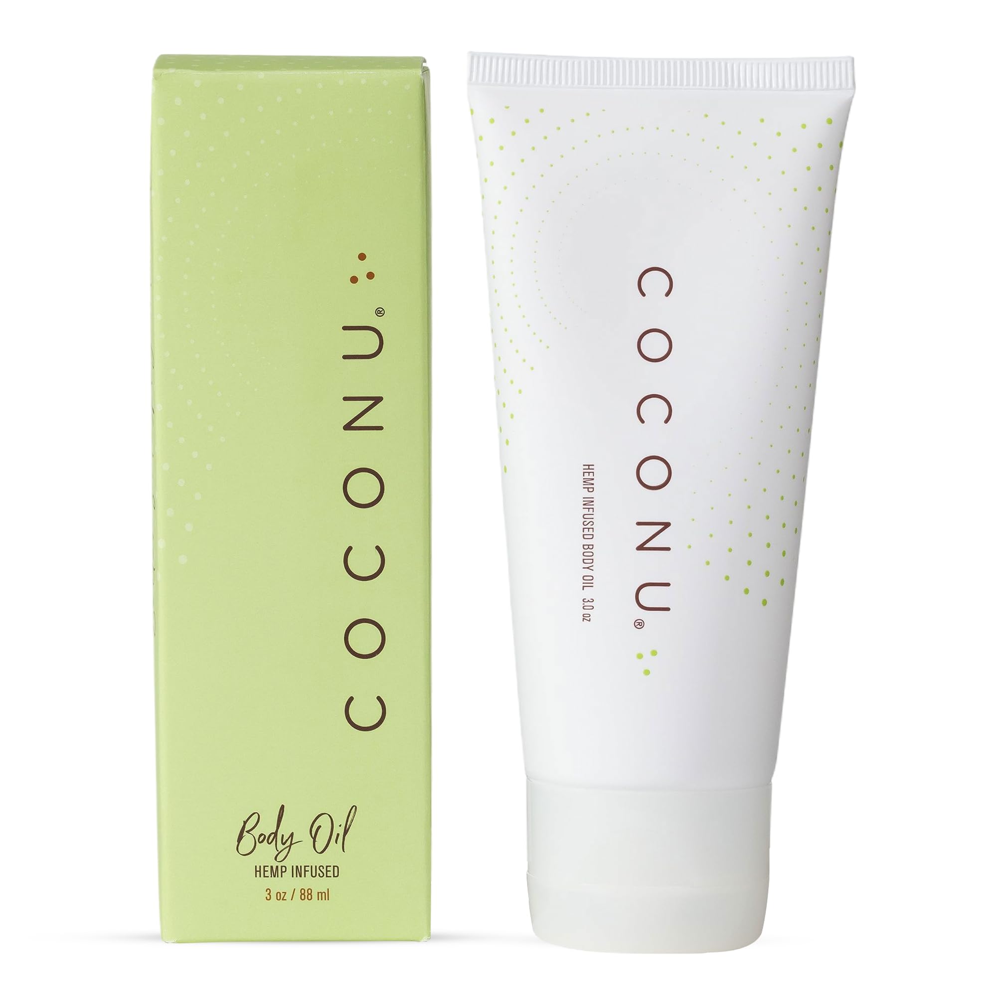 COCONU frasco frontal mostrando tamaño y diseño, ideal para llevar