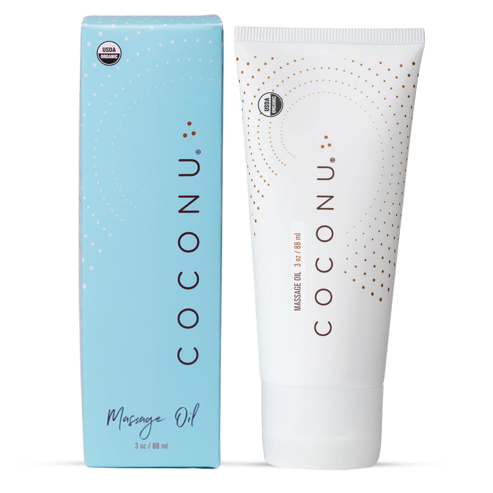 COCONU envase frontal 3 oz mostrando diseño y tamaño práctico