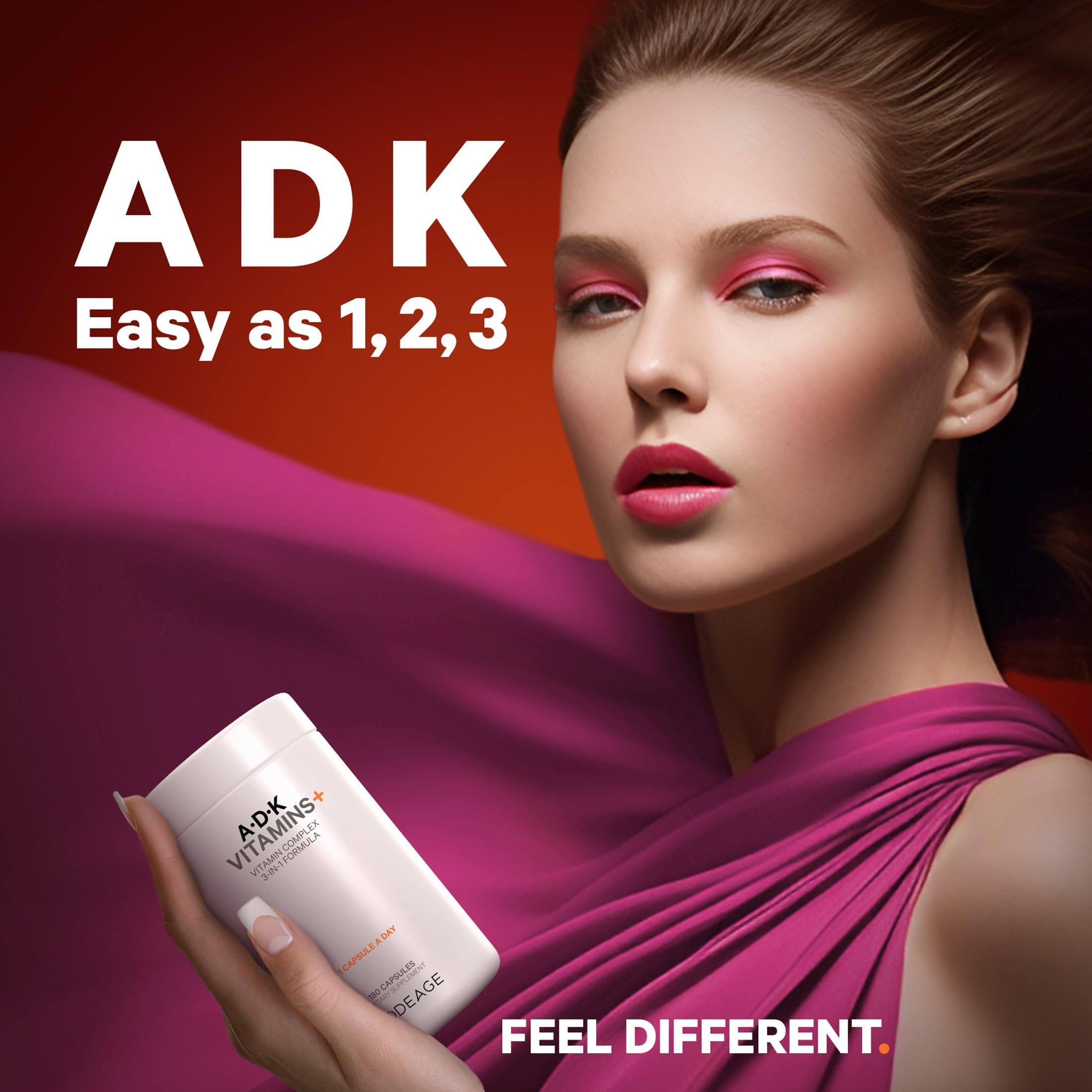 Codeage ADK envase de 180 cápsulas para suministro de seis meses