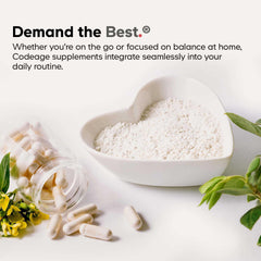 Codeage Apigenina Liposomal: cápsulas fáciles de tragar.