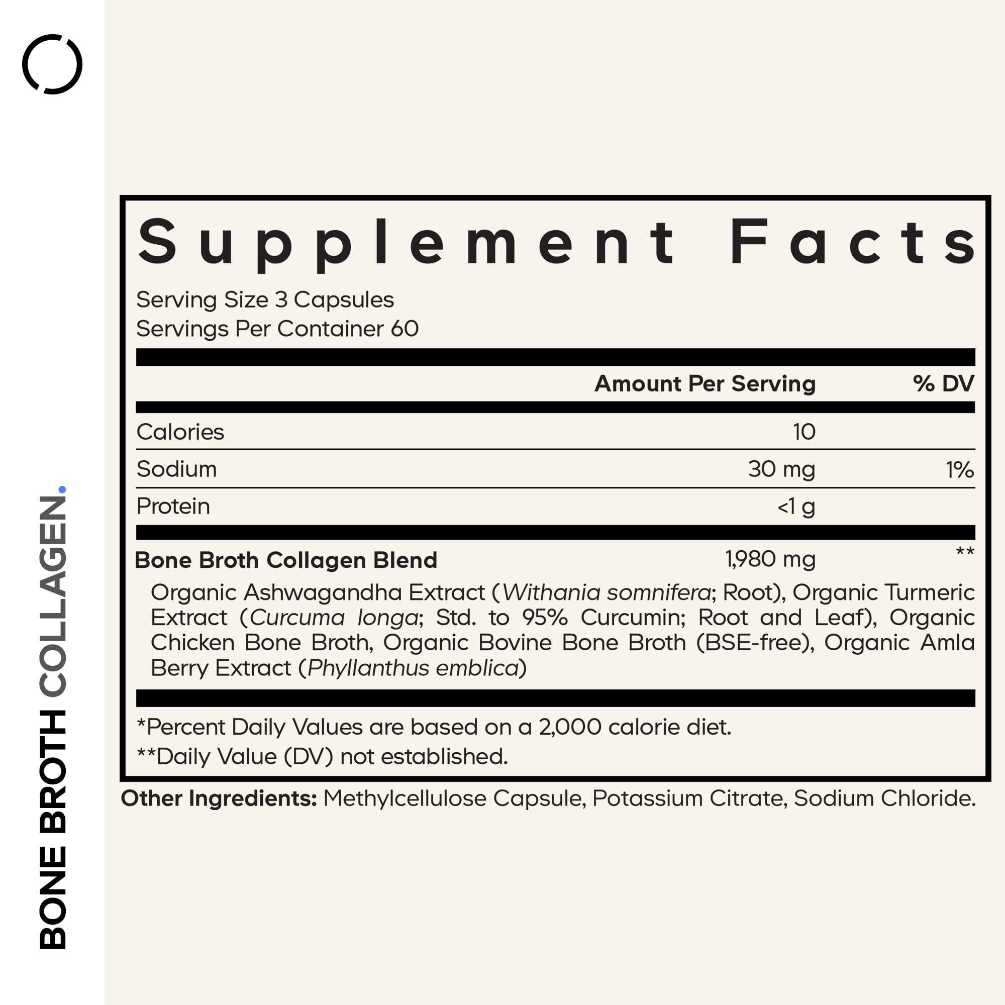 Codeage Cápsulas Caldo de Huesos, primer plano, fácil incorporación diaria.