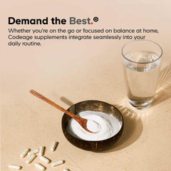 Codeage Cápsulas en blister, formato práctico para viaje.