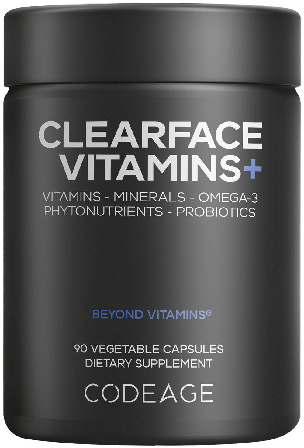 Codeage Clearface frasco de 90 cápsulas, apoyo diario para la piel