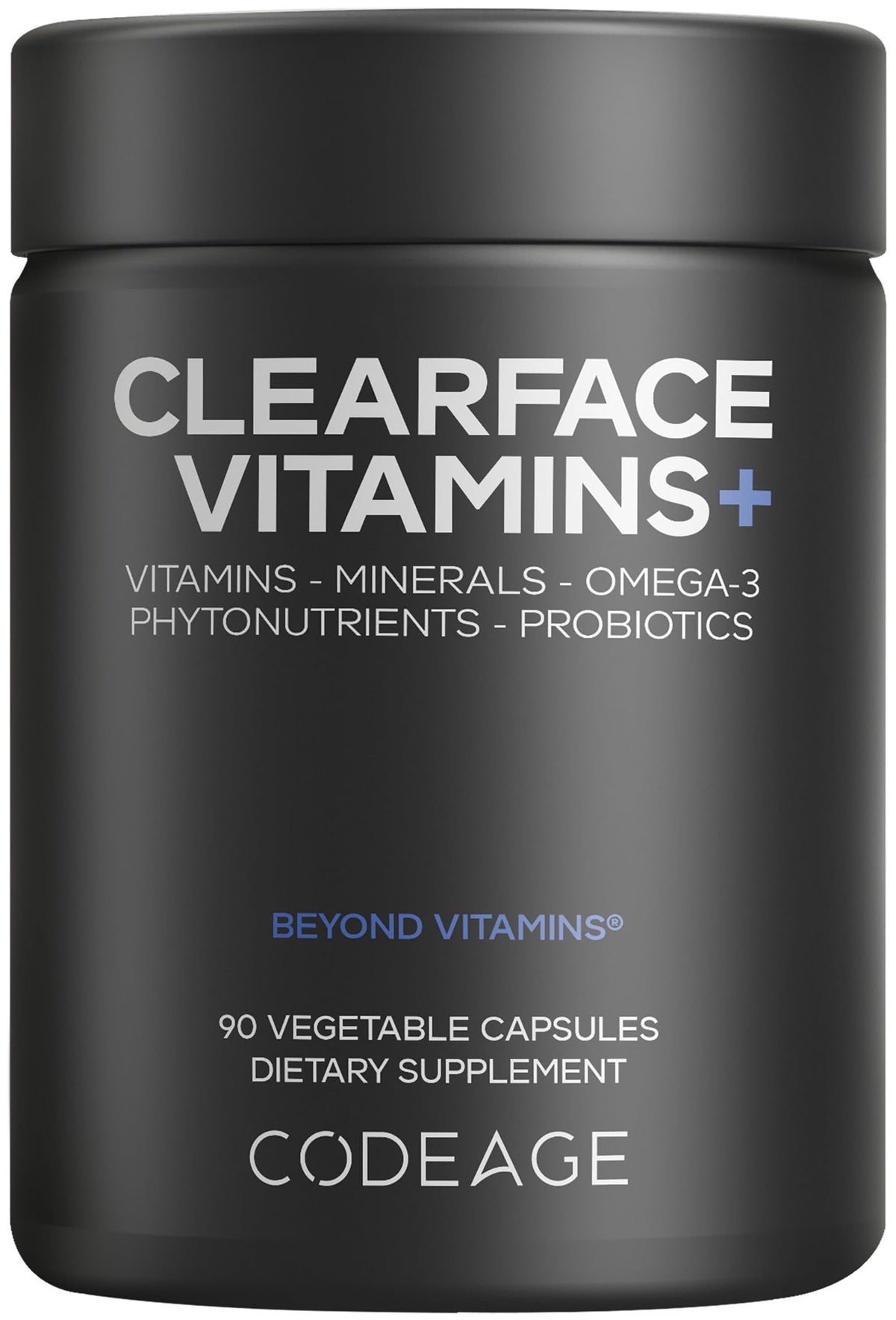Codeage Clearface frasco de 90 cápsulas, apoyo diario para la piel