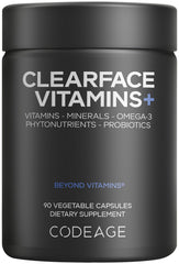 Codeage Clearface frasco de 90 cápsulas, apoyo diario para la piel