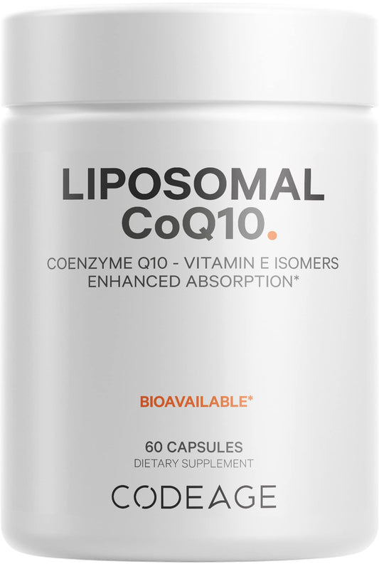 Codeage CoQ10 liposomico, botella de 60 cápsulas para uso diario