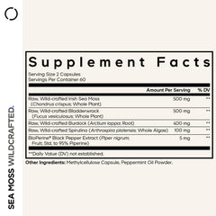 Codeage etiqueta detalle de ingredientes visible y clara para confianza del usuario