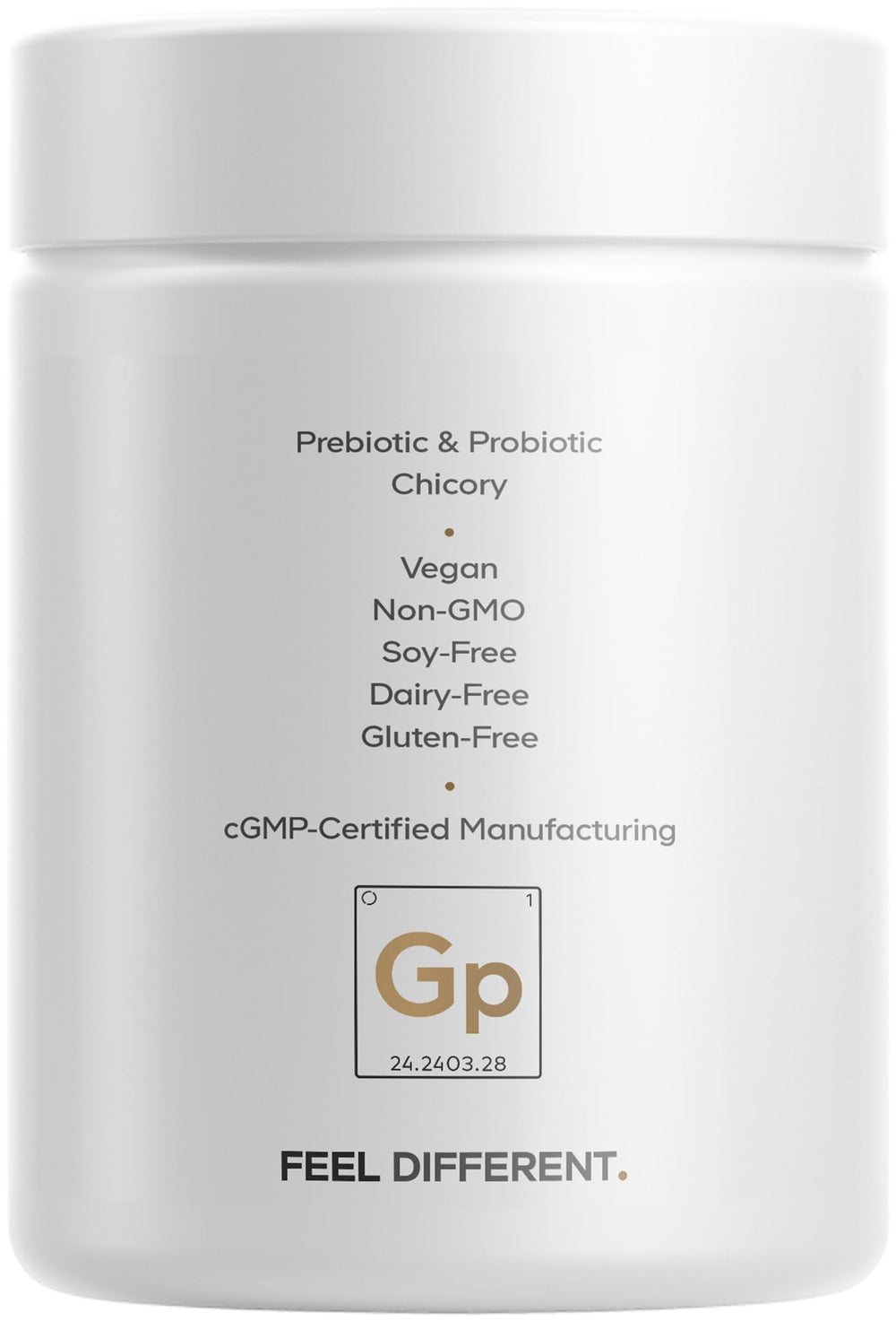 Sello cGMP y "Made in USA" en la etiqueta Codeage para evidenciar control de calidad