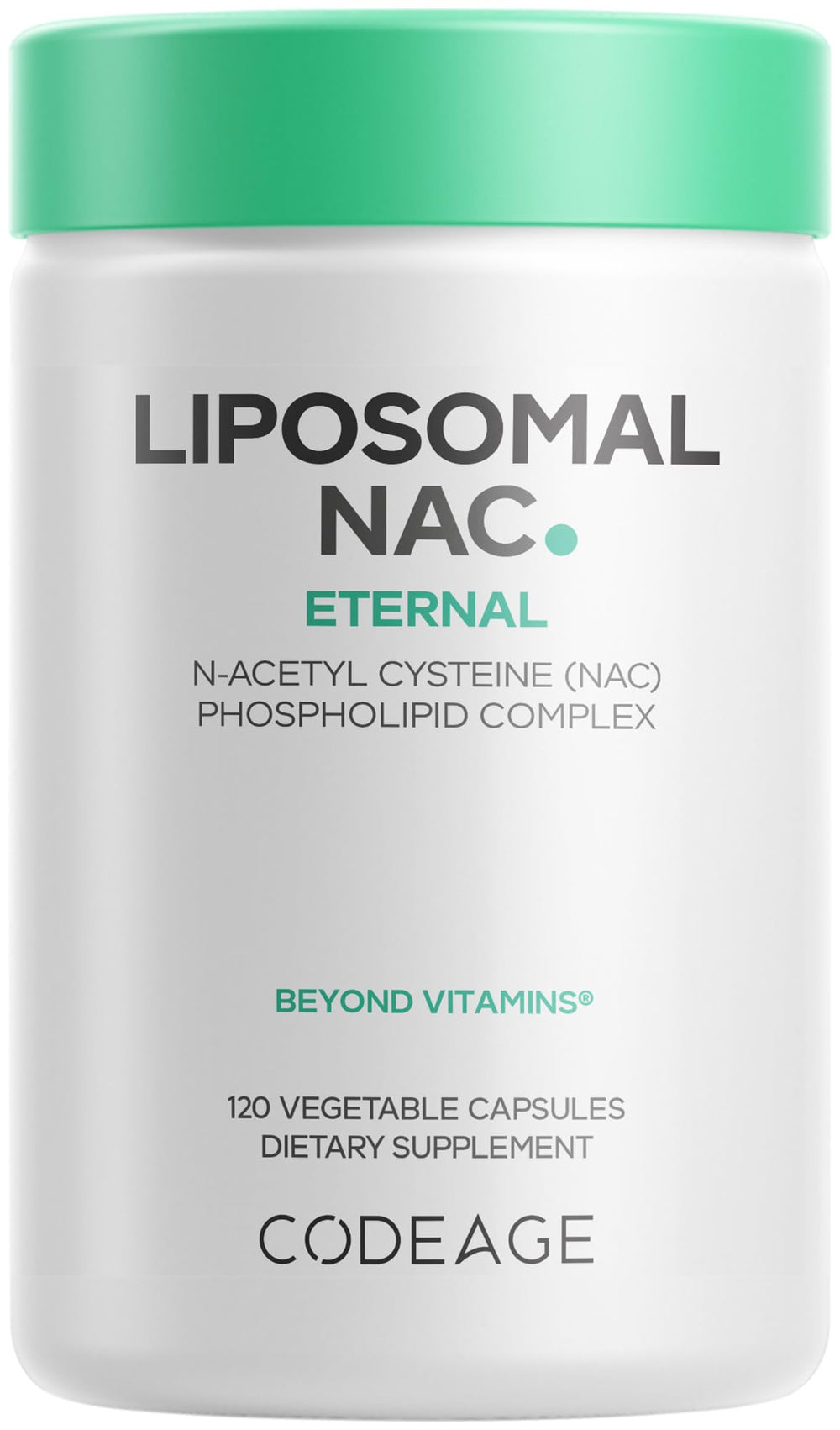 Codeage vista frontal del envase mostrando marca y beneficio liposomal