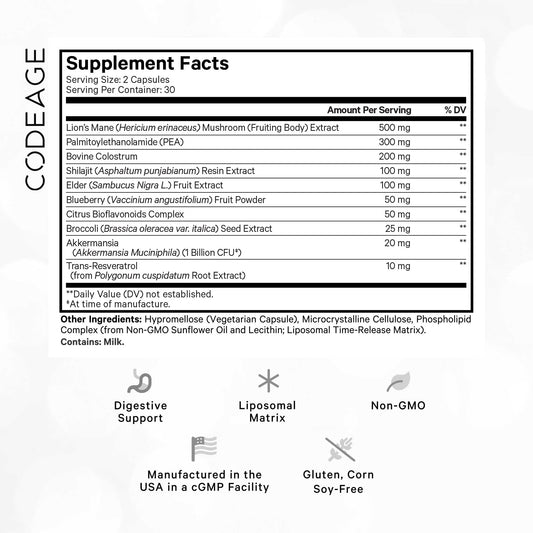 Cápsulas Codeage GLP-Harmony Companion+ con dosificación precisa para la rutina