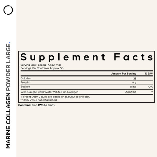 Codeage Marine Collagen scoop-medicion: dosificación sencilla para la rutina diaria