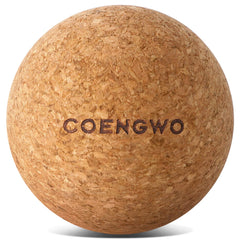 COENGWO bola de corcho vista frontal con fondo neutro y beneficio ecológico