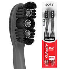 Colgate cepillo 360 vista frontal del paquete, práctico para viajes