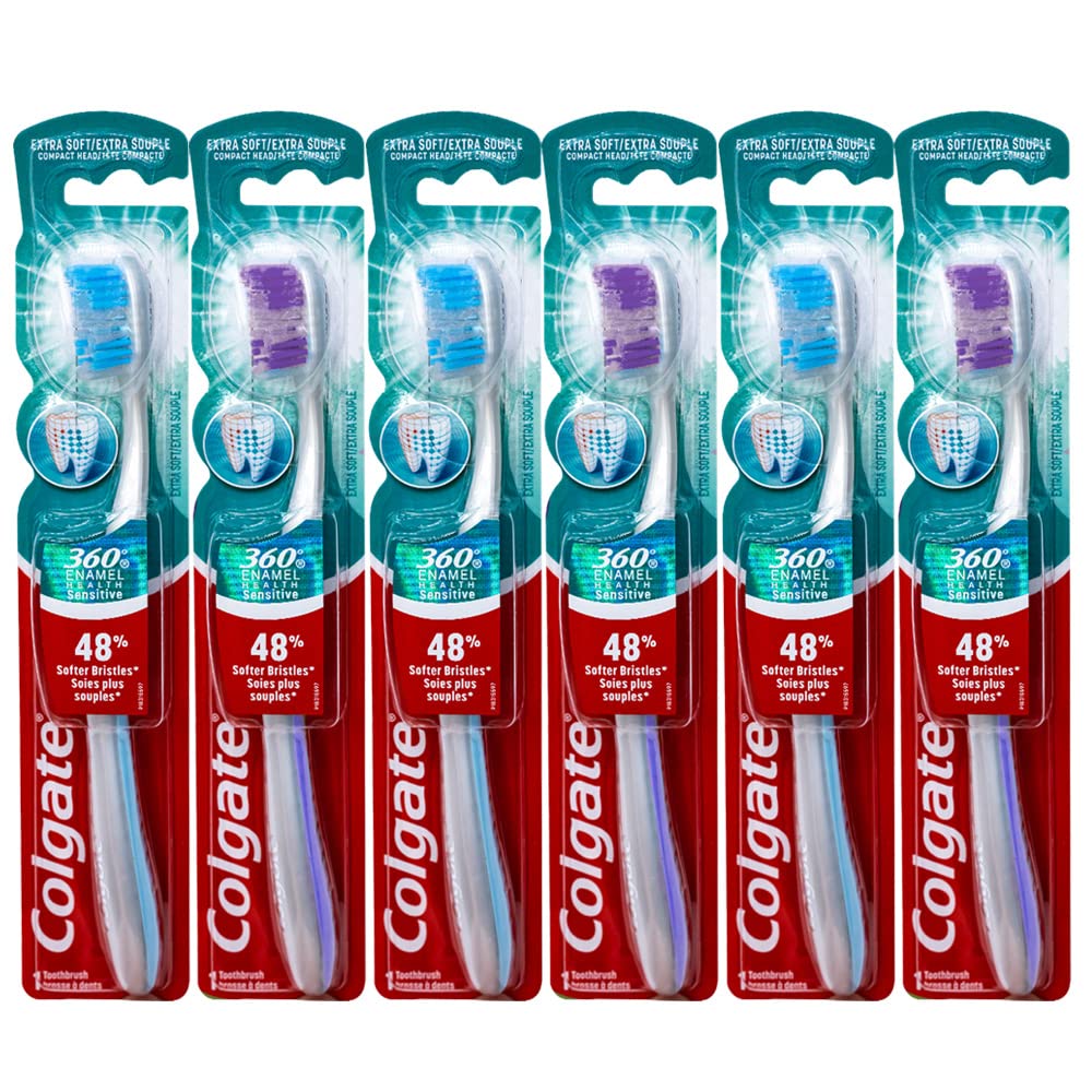 Colgate 360 vista frontal del pack de seis, conveniencia y recambio