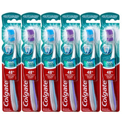 Colgate 360 vista frontal del pack de seis, conveniencia y recambio