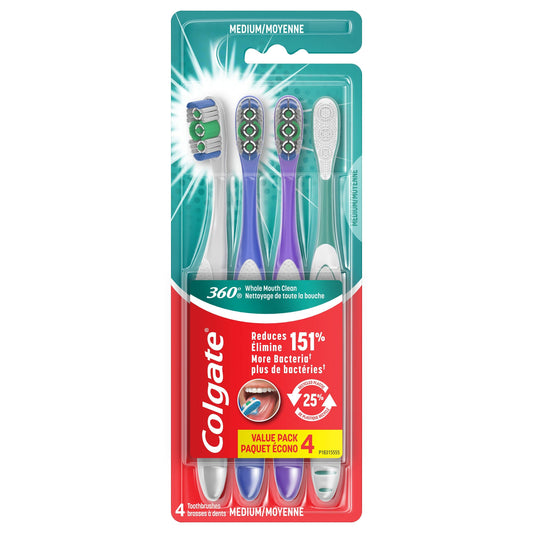 Colgate 360 vista frontal del paquete para higiene bucal mejorada