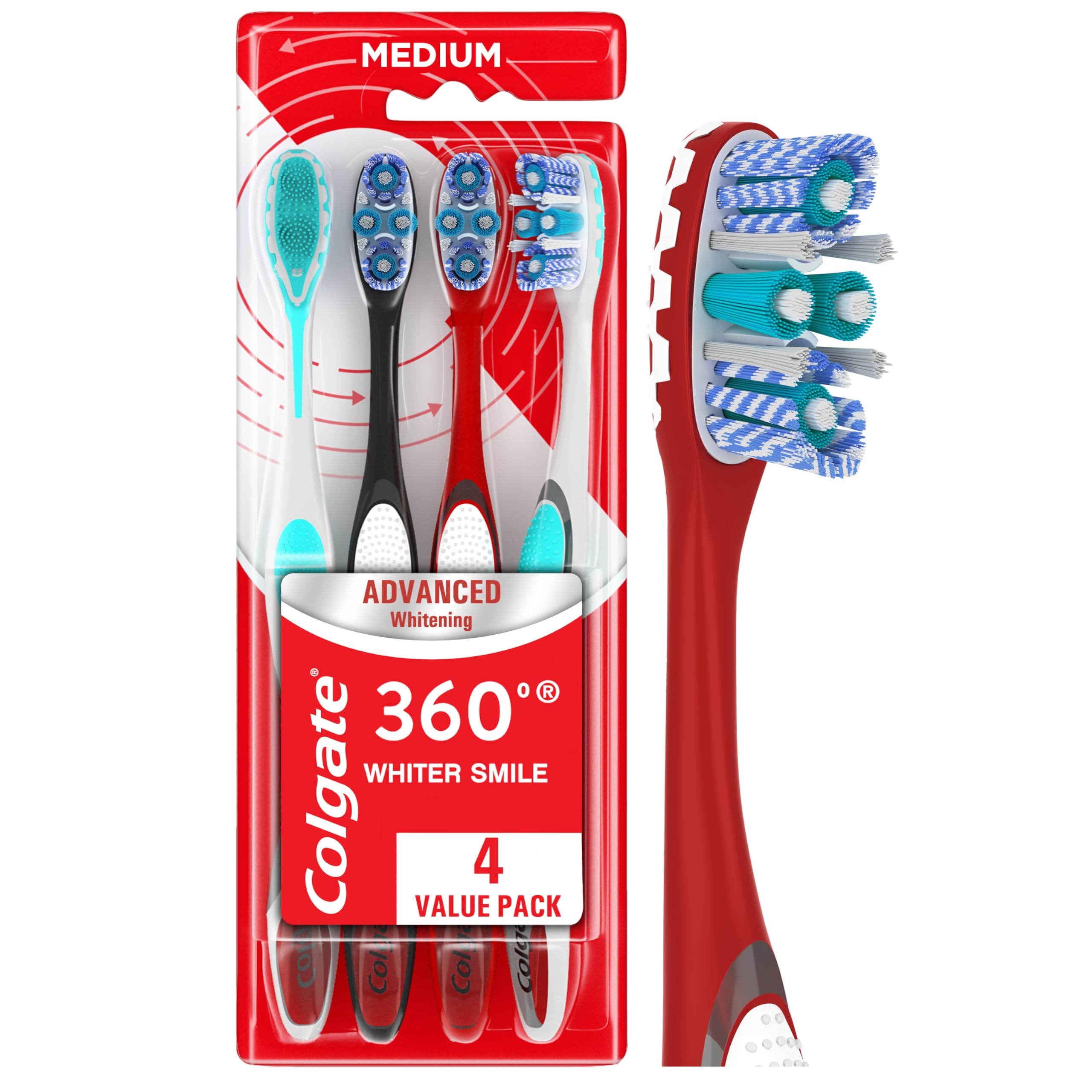 Colgate 360 vista frontal mostrando las cuatro unidades y limpieza completa