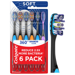 Colgate pack frontal mostrando seis cepillos para ahorro y conveniencia