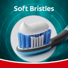 Colgate primer plano de la textura de cerdas para cuidado del esmalte