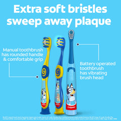 Colgate Bluey cepillo eléctrico en uso ayuda a mejorar técnica