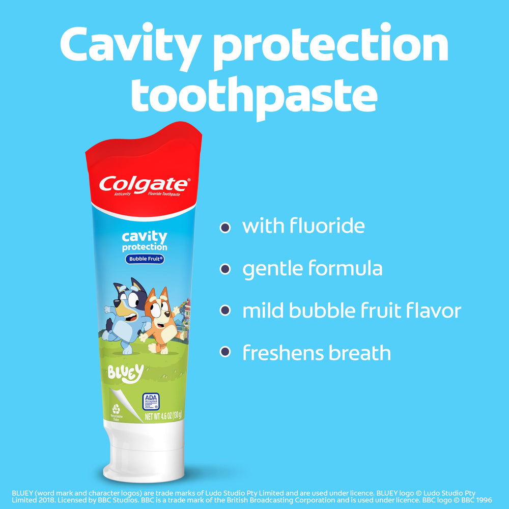 Colgate Bluey cepillo manual con mango ergonómico para niños