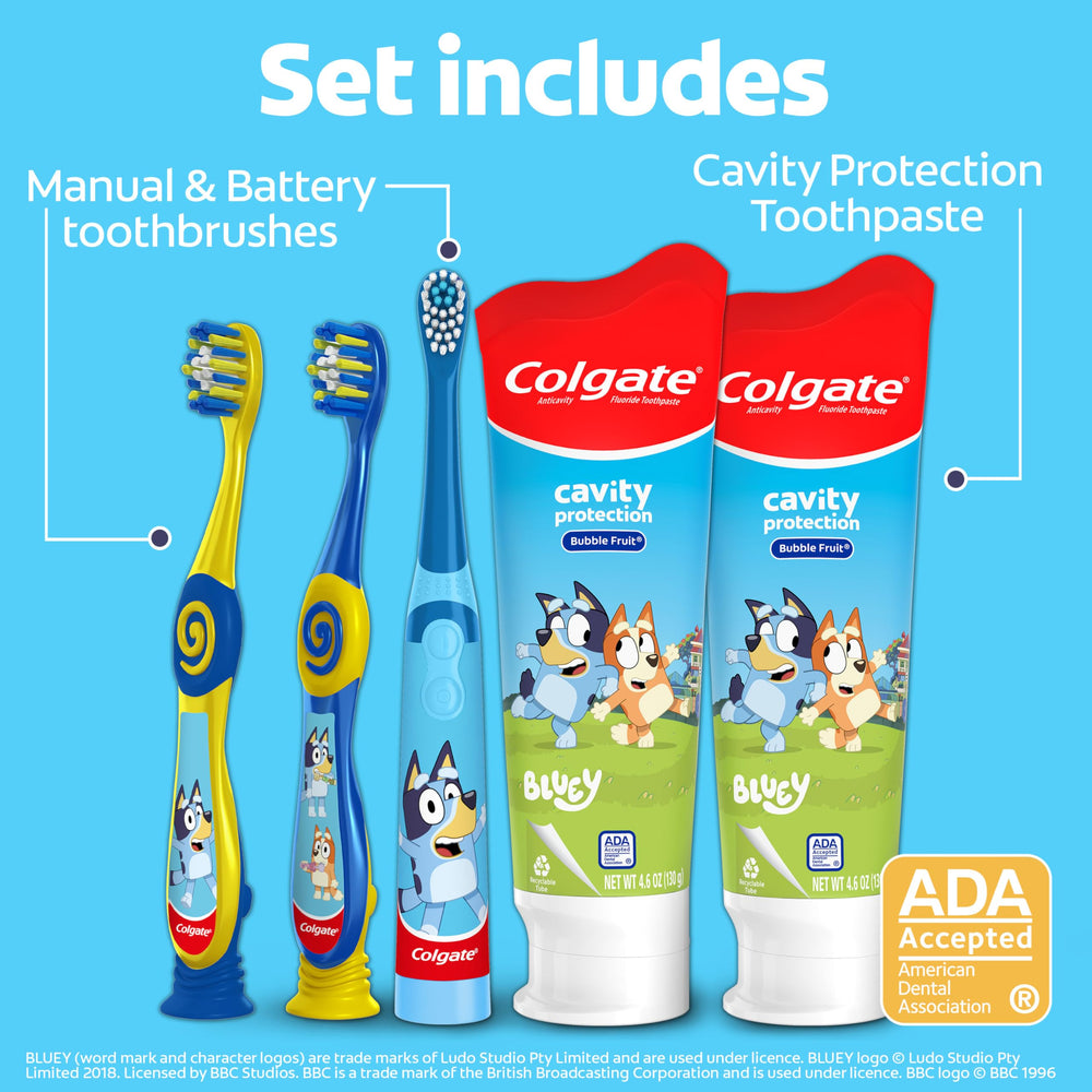 Colgate Bluey tubo de pasta con flúor sabor Bubble Fruit