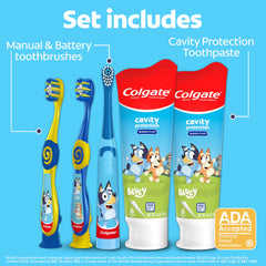 Colgate Bluey tubo de pasta con flúor sabor Bubble Fruit