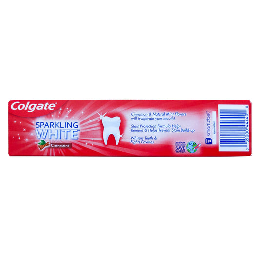 Colgate Cinnamint textura en gel detalle que muestra aspecto de limpieza eficaz