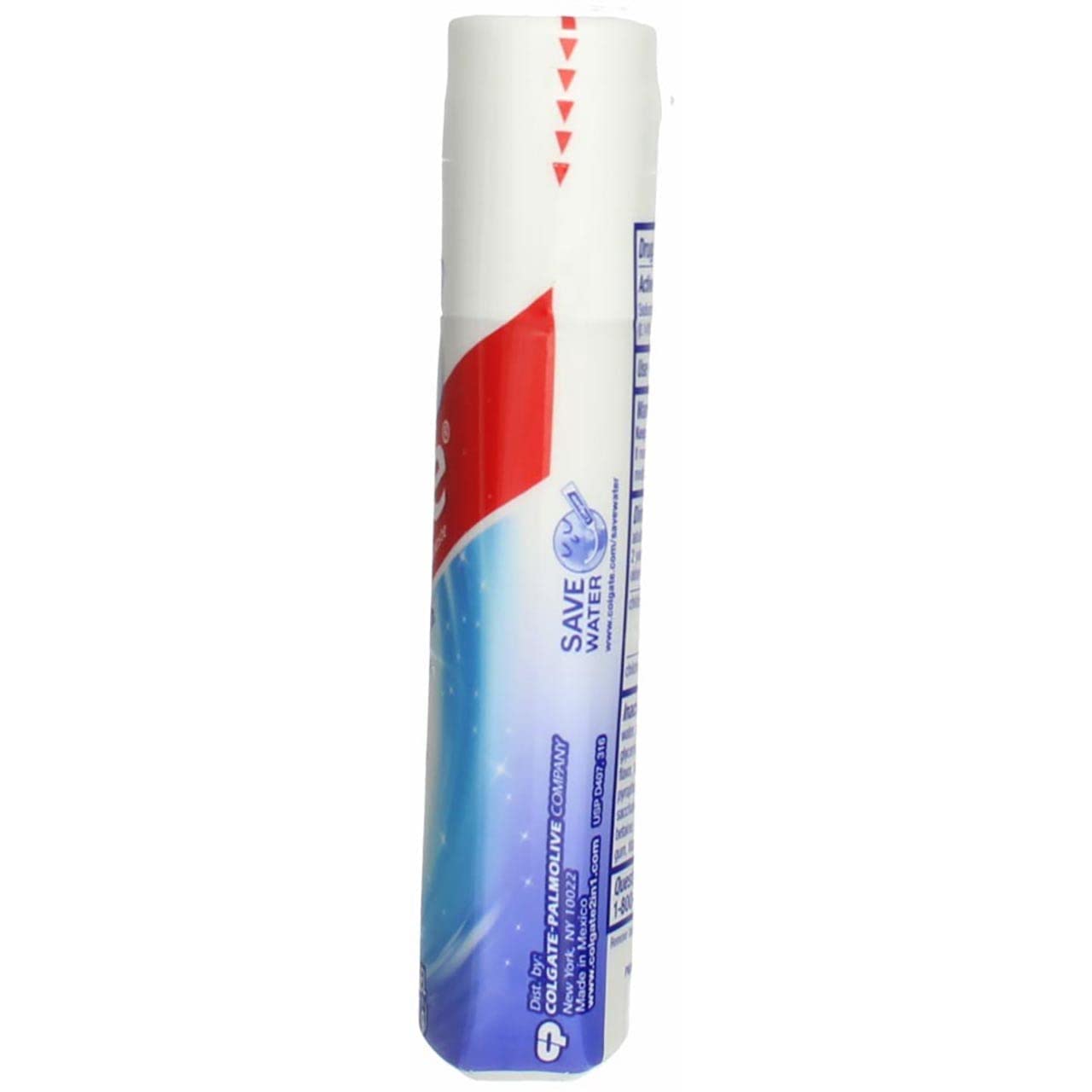 Colgate comparación de tamaño para ver 4.6 oz y almacenamiento práctico