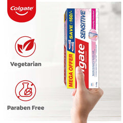 Colgate comparación de tamaño 2x80g junto a objetos, muestra conveniencia