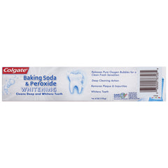 Colgate detalle de la textura de la pasta con burbujas y aspecto blanqueador