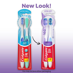 Colgate primer plano de cerdas extra suaves protegiendo esmalte