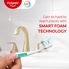 Colgate etiqueta de ingredientes con flúor de estaño y ventajas antibacterianas