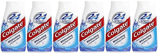 Colgate frontal del paquete mostrando formato de 4.6 oz y beneficios