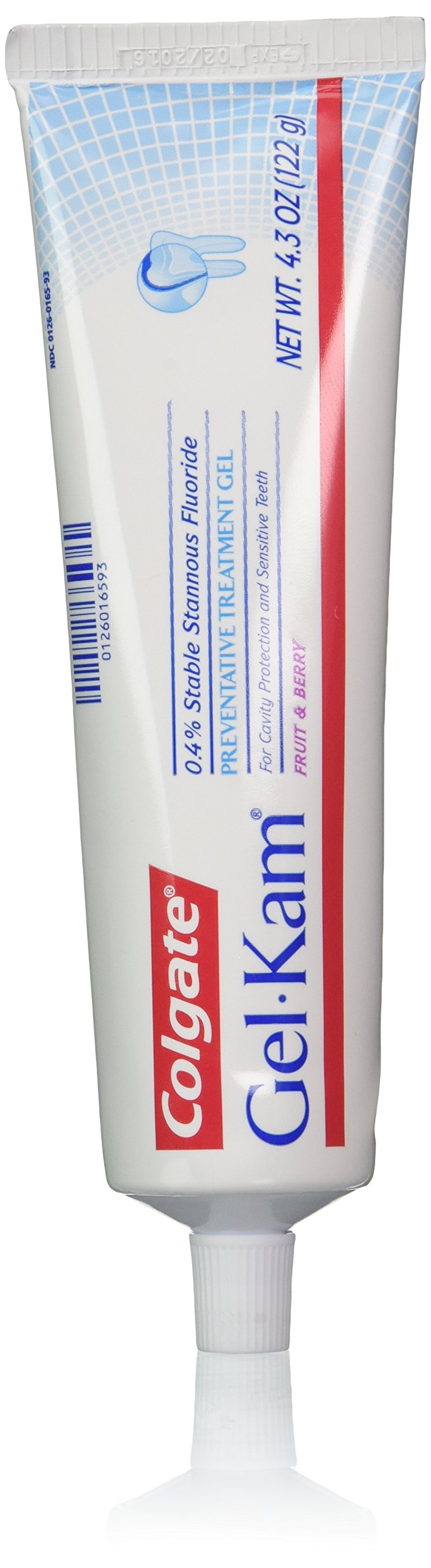 Colgate Gel-Kam gel frontal mostrando empaque y beneficio preventivo